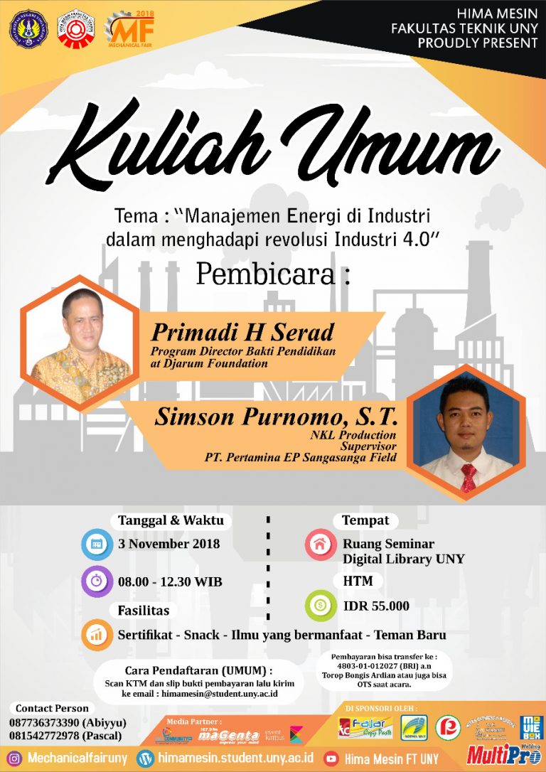 KULIAH UMUM Manajemen Energi di Industri dalam