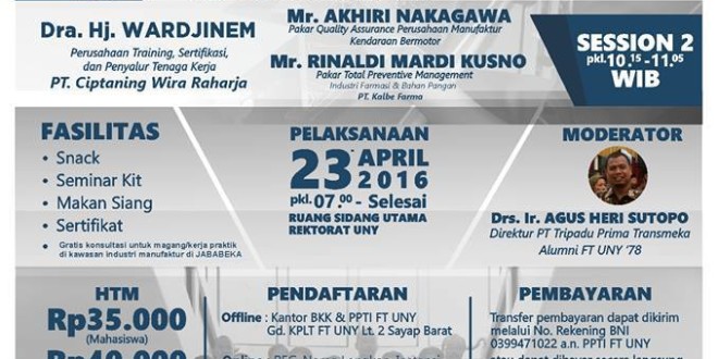 Seminar Nasional PPTI dan BKK FT UNY  UNY COMMUNITY